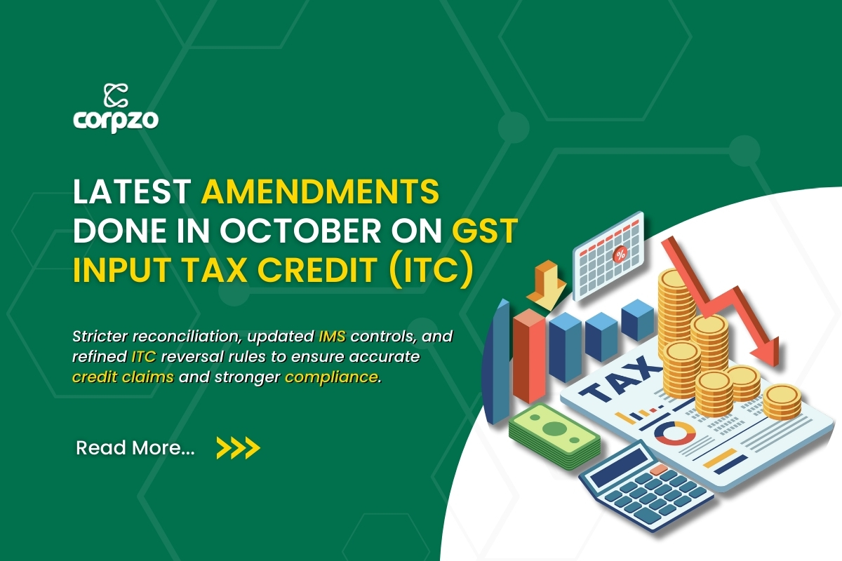Latest Amendments Done in October on GST Input Tax Credit (ITC)